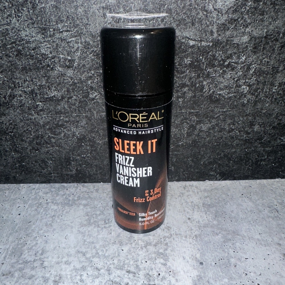 L'Oreal Sleek It Frizz Vanisher Cream 5 oz Frizz Control Humidity Resistant Read